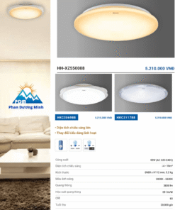 Giá đèn LED ốp trần điều khiển từ xa Panasonic 