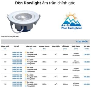 Giá đèn âm trần chỉnh góc Panasonic loại tròn