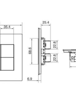 Bộ 4 công tắc 2 chiều Panasonic WTEGP54562S-1-G dòng Gen-X