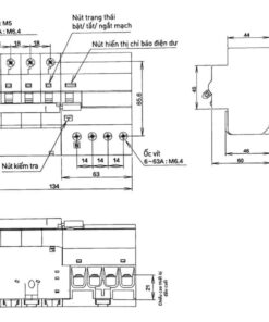 Cầu dao chống giật 4P Panasonic