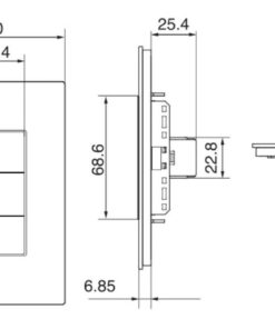 Công tắc 2 chiều 3 thiết bị Panasonic WTEGP53572S-1-G
