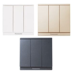 Công tắc điện Panasonic 1 chiều, 3 thiết bị dòng Moderva