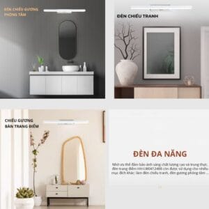 Đèn gương gắn tường Panasonic HH‑LW0412488 ánh sáng trung tính