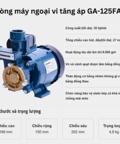 Máy bơm tăng áp điện tử Panasonic GA-125FAK 125W