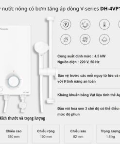 Máy tắm nước nóng trực tiếp Panasonic DH 4VP1VW 4500W