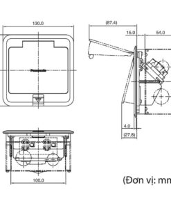 Ổ cắm âm sàn Panasonic DUF1200LTK 1