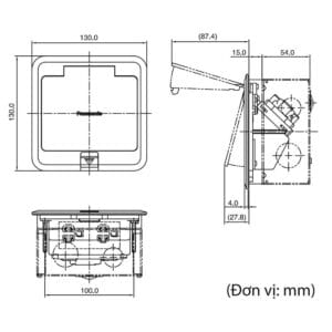 Ổ cắm âm sàn Panasonic DUF1200LTK 1