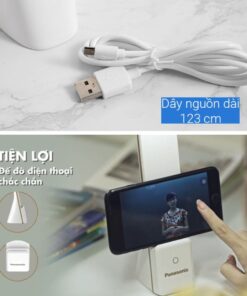 Đèn bàn học Panasonic HHGLT0339W88L trắng pin sạc
