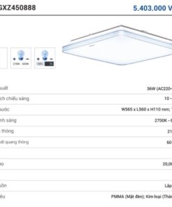 Giá đèn LED ốp trần Panasonic điều khiển từ xa